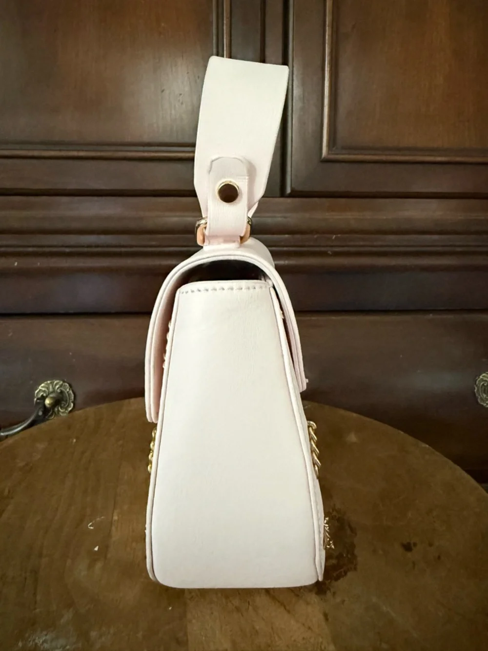 Abel & Lula Girls Blush Pink Mini Handbag Gold Chain Crossbody Purse